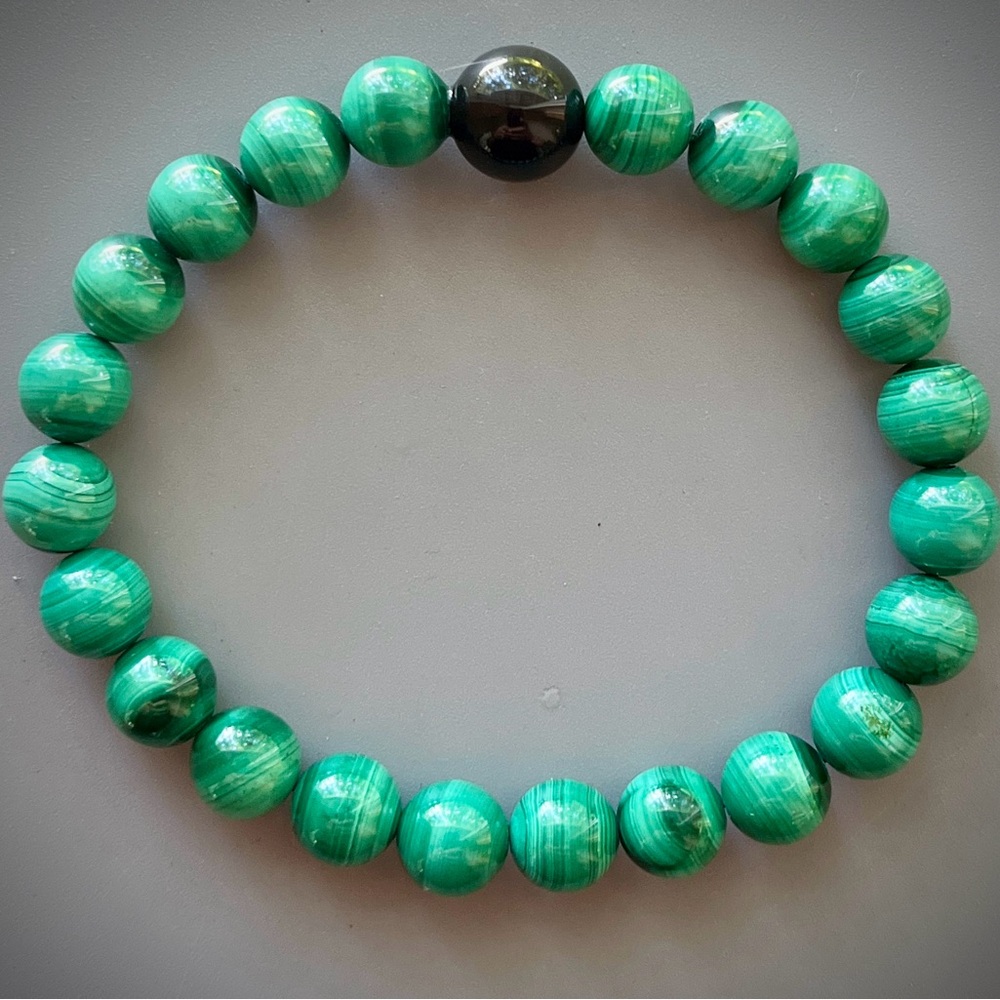 Green Malachite Handcrafted Bead Bracelet